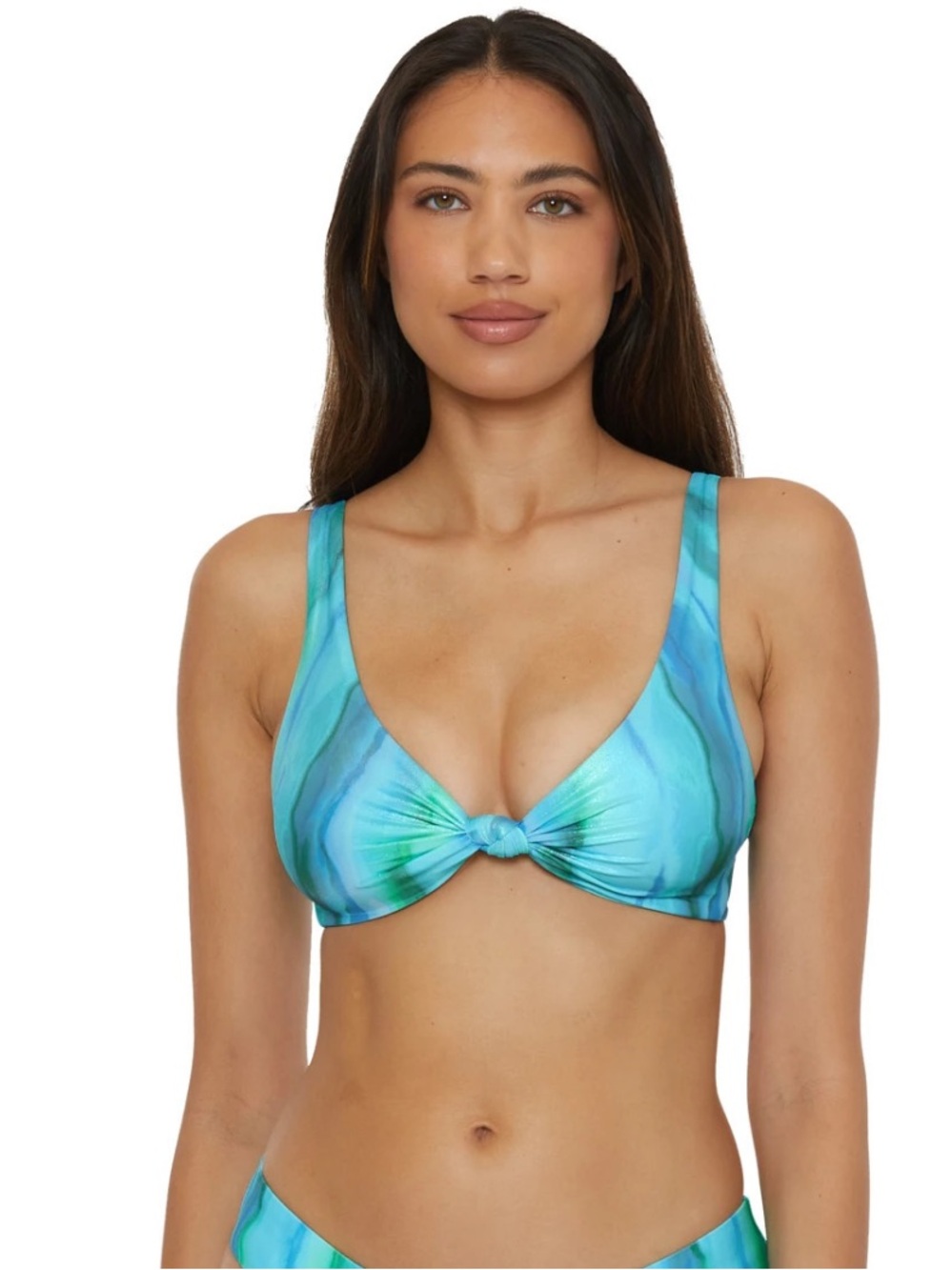 BECCA Blue Green Marble Tie-Side Bikini - Picture 5 of 5